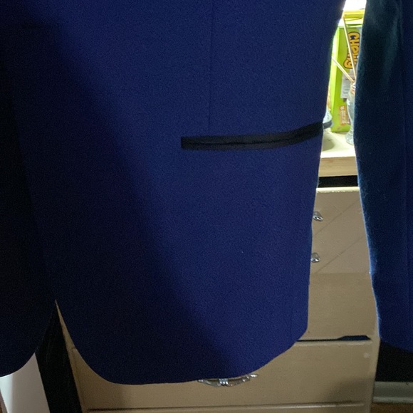 J. Ferrat Blue shimmer suit jacket - Picture 2 of 3